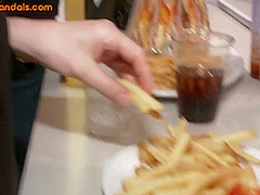 Public anal sluts fucked in food fetish orgy for voyeurs
