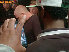 Public anal sluts fucked in food fetish orgy for voyeurs