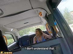 Dirty car slut smashed by driver in reverse cowgirl