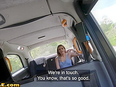 Dirty car slut smashed by driver in reverse cowgirl