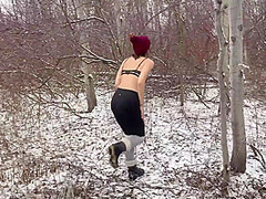 Wife Gets Huge Public Double Creampie In Snow Storm From Husband And Friend / Sloppy Seconds