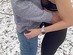 Wife Gets Huge Public Double Creampie In Snow Storm From Husband And Friend / Sloppy Seconds