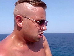 Tattooed Brunette Babe Enjoys Summer Sex With Facial Ending