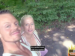 Public amateur MILF fucked outdoor after casting by sex date