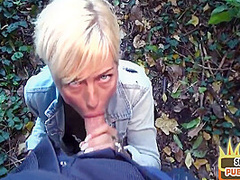 Real Outdoor Blowjob With Amateur Slut With Pixie Cut