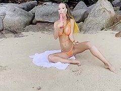 Kinky Monika Fox On A Wild Beach Satisfies Herself With Big Toys, Doing Anal, Dp, Squirt & Prolapse (free) 11 Min