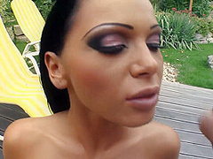 Horny Housewife Lets Herself Be Pampered Outdoors