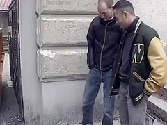 Blonde Is Fucked By Three Guys In The Video Store And Has To Blow