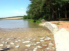 Olds Fuck Dolls - Grandpa Mireck Fucks 18yo Girl Ashley Sweet In The Forest