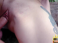 Real amateur public babe POV fucked outdoor by sex date