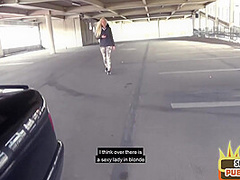 Real POV MILF fucked outdoor on public parking by sex date