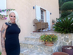 Horny Milf Sofie Strokes Clit And Fucks Her Shaved Pussy