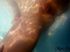 Miss Pussycat Underwater In The Rooftop Jacuzzi With Eveniya