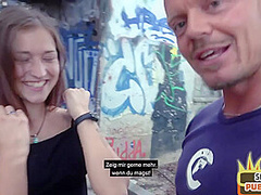 Cute amateur babe public fucked outdoor by blind sex date