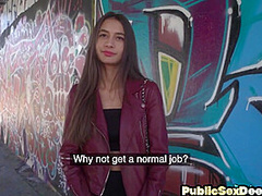 20yo public slut pounded in doggystyle be4 riding it