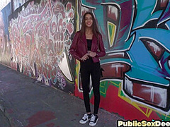 20yo public slut pounded in doggystyle be4 riding it