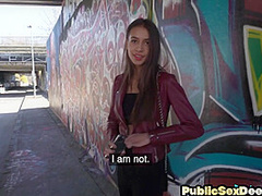 20yo public slut pounded in doggystyle be4 riding it