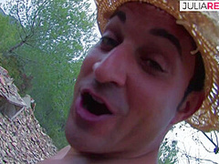 Girls Suck Huge Cocks Then Ride Them Hard In The Bushes - JuliaReaves