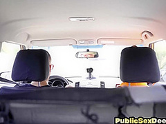 Driving instructor slut public pounded by her student