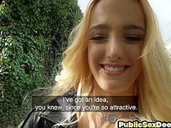 Euro babe POV fucked in pussy after picking up on the street