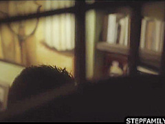 Big tits stepmom letting perv stepson fuck her after peeping