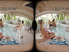 VR Bangers Super Hot Outdoors Orgy Sex With 4 Hot Girls VR Porn
