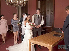 BRIDE4K. Small cheap wedding turns into public fucking action of the brides