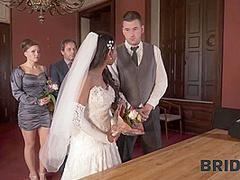 BRIDE4K. Small cheap wedding turns into public fucking action of the brides