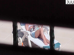 The Perverted Couple Fuck At The Hotel Pool - KinkyBitches