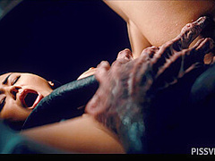 Real Life Hentai - Rae Lil Black facefucked and filled up with cum in public toilet - PissVids