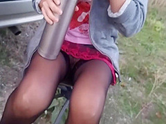 Twice Pissing Retro Car Tow Bar Before Orgasmic Fuck It 12 Min