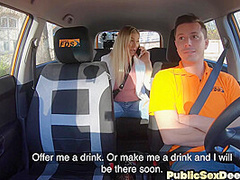 Perv student driver riding instructor cock after class