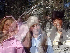 Snow angels flashing the camera