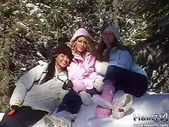 Snow angels flashing the camera