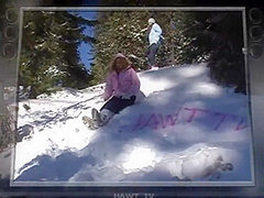 Snow angels flashing the camera