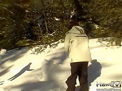 Snow angels flashing the camera