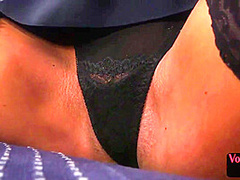 CFNM police MILF enjoys voyeur view on jerker till cumshot