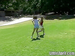 Little April Lesbian Teen Tongue in Pussy
