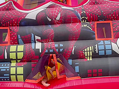 Horny Lesbians Fucking In A Bouncy Castle