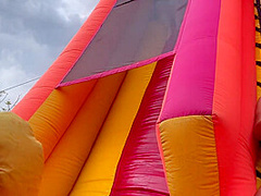 Horny Lesbians Fucking In A Bouncy Castle