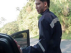 Mechanic And Boyfriend Tag Team Latina Babe 9 Min