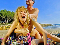 Milf Gags On Two Huge Cocks On The Beach Then Gets Fucked To Mouth Cumshot - CumDateMe