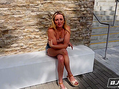 Charlie Forde In Australian Blonde Gets Picked Up Then Throat Fucked