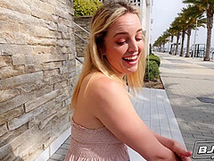 Charlie Forde In Australian Blonde Gets Picked Up Then Throat Fucked