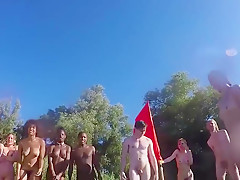 Nude battle between friends