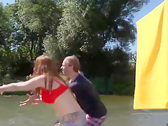 Nude battle between friends