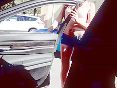 Hot Audrey Royal gets fucked in the car