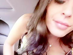 Hot Audrey Royal gets fucked in the car