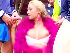 Crazy pornstar Sabrina White in best gangbang, blonde adult scene