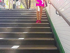 Pink dress and stockings part 2